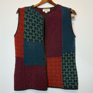 vintage 90s 80s Norm Thompson cable knit sweater vest